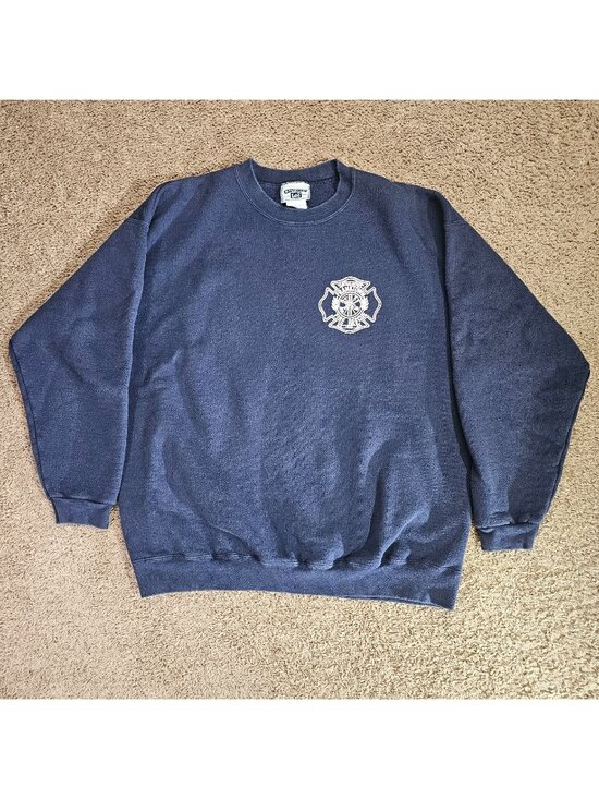 Lee Other - Vintage Lee Ultraweight Sweatshirt XL Blue Franktown Fire Rescue Firefighter